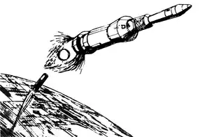 Launch The three Saturn&nbsp;V stages burn for about 11 minutes to achieve a 100-nautical-mile (190&nbsp;km) circular parking orbit. The third stage burns a small portion of its fuel to achieve orbit.