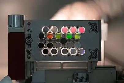 The filters on the Coronagraph Instrument’s Color Filter Assembly