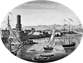 An illustration of pre-1692 Port Royal