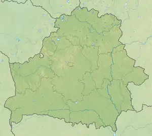 Map showing the location of Belovezhskaya Pushcha National Park